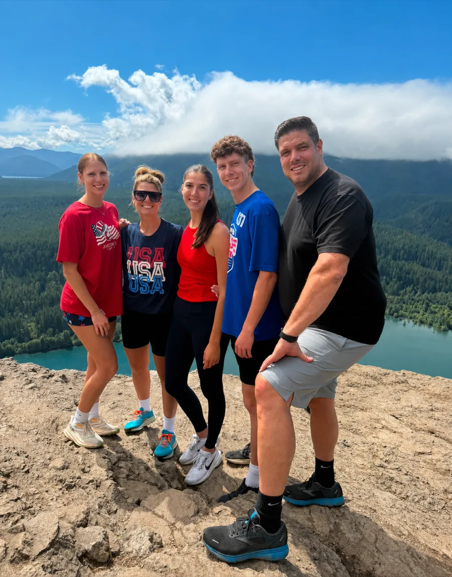 Crin Danielson with her family